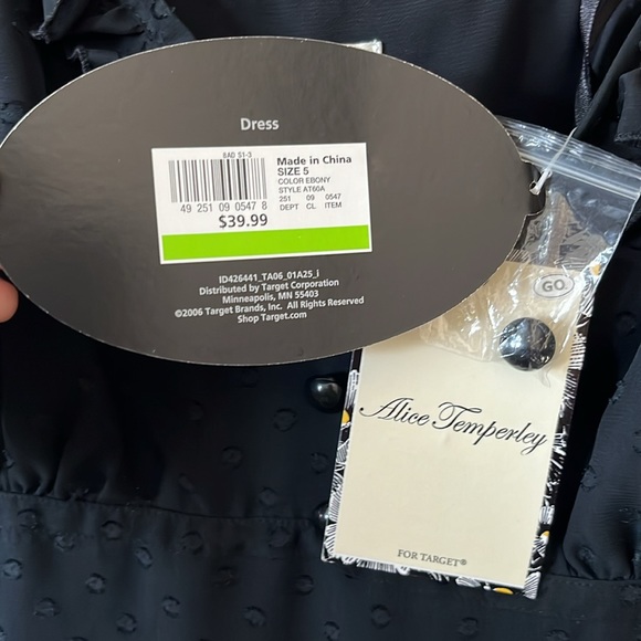 NWT Alice Temperley for Target Black Swiss Dot Ruffle Dress 5 - Picture 14 of 14